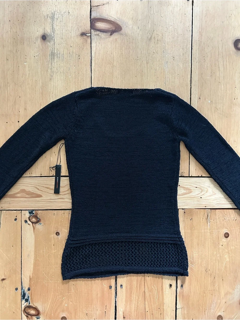 Y2K BCBG Black Women's Knit Scoop Neck Sweater